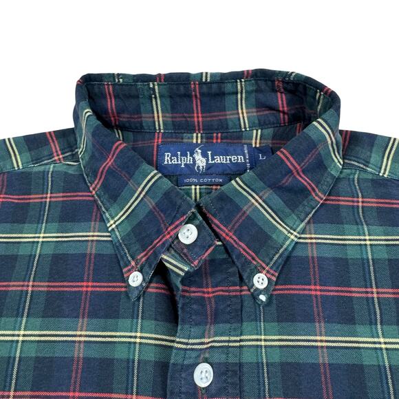 Ralph Lauren Shirt Men's Large Crest Golf Club Embroidered Long Sleeve Plaid - Picture 4 of 8